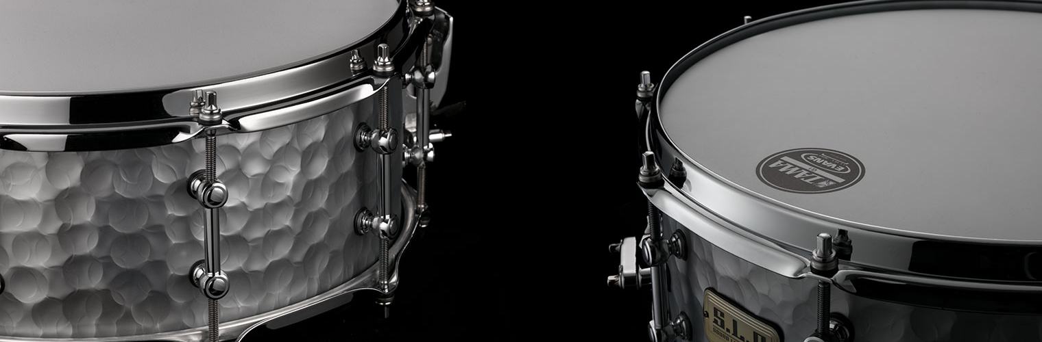 Tama S.L.P. Snare LST1455H, Vintage Hammered Steel | MUSIC STORE